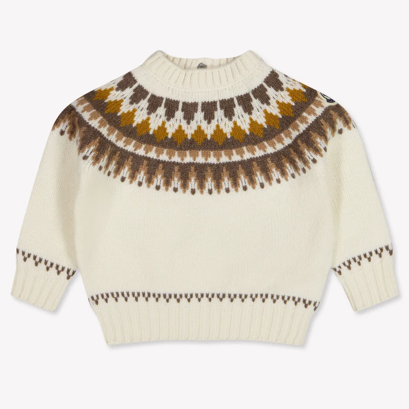 Moncler Baby Jongens Trui In Off White 3 Jaar