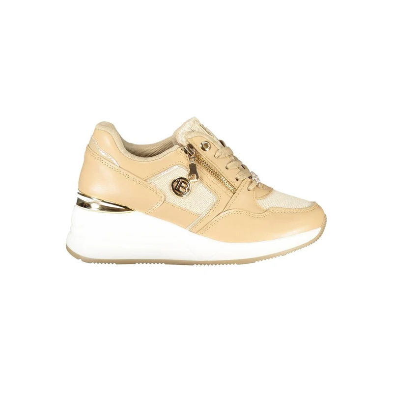 Laura Biagiotti Beige Polyester Women Sneaker EU39/US9