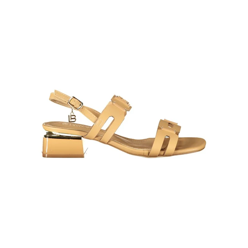 Laura Biagiotti Beige Polyurethane Women Sandal EU40/US10