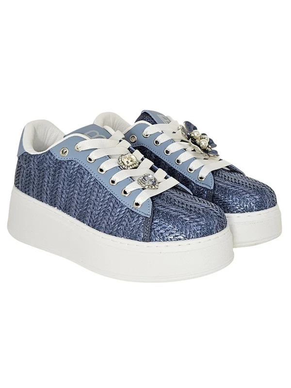 LAURA BIAGIOTTI Sneaker Con Zeppa Donna - 9622 Blu 38