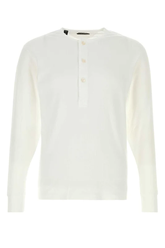 Tom Ford White Stretch Cotton T Shirt 46