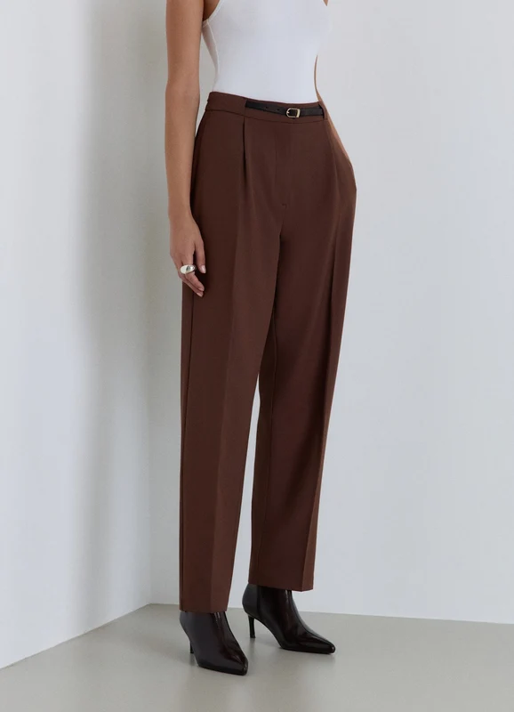 Pantaloni dritti tinta unita XXL