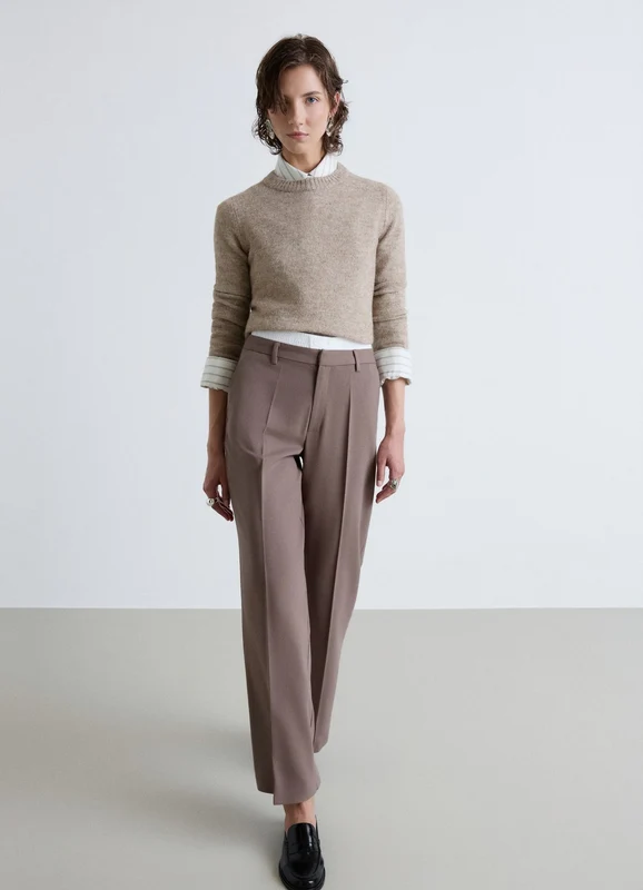 Pantaloni palazzo con vita elasticizzata L