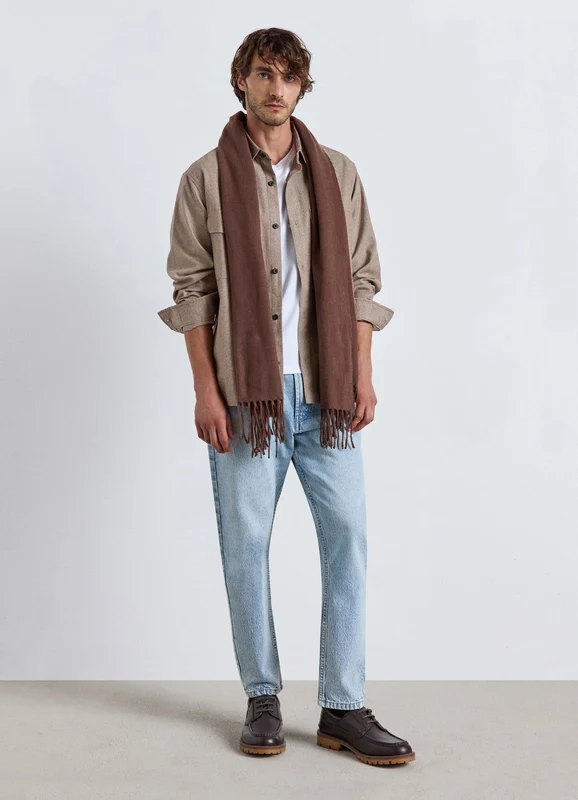Jeans cropped effetto slavato 52
