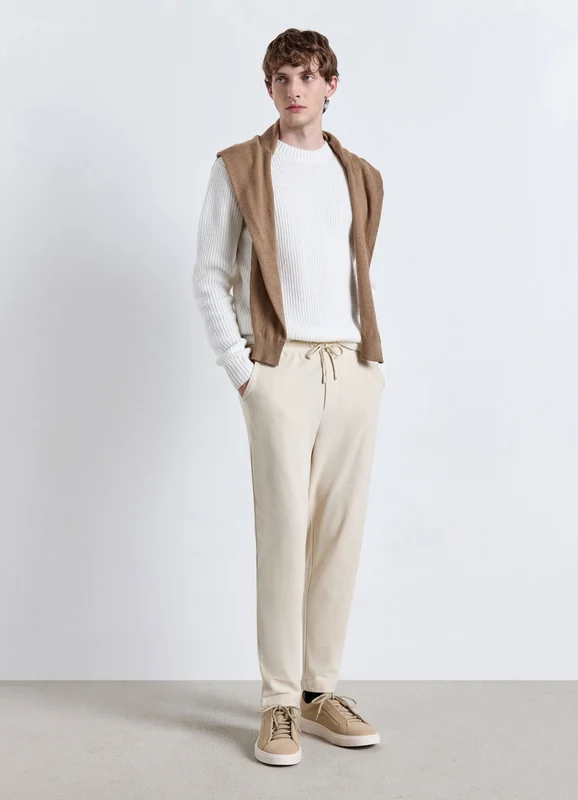 Pantaloni straight ginnici con coulisse M