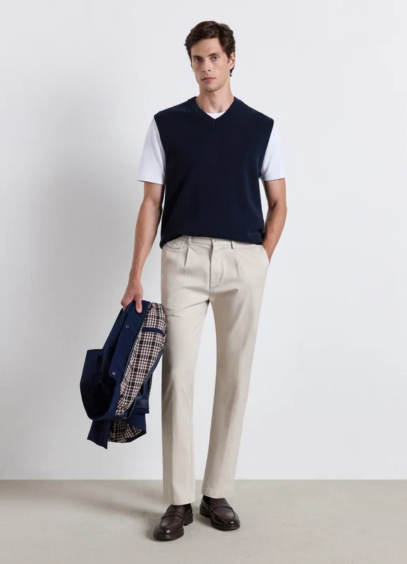 Gilet in maglia con scollo a V L
