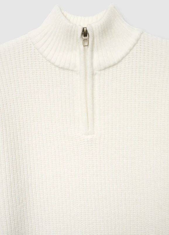 Maglia con collo alto e mezza zip 12-13