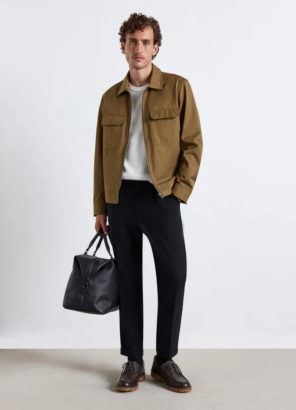 Giubbotto con zip e tasche applicate XXL