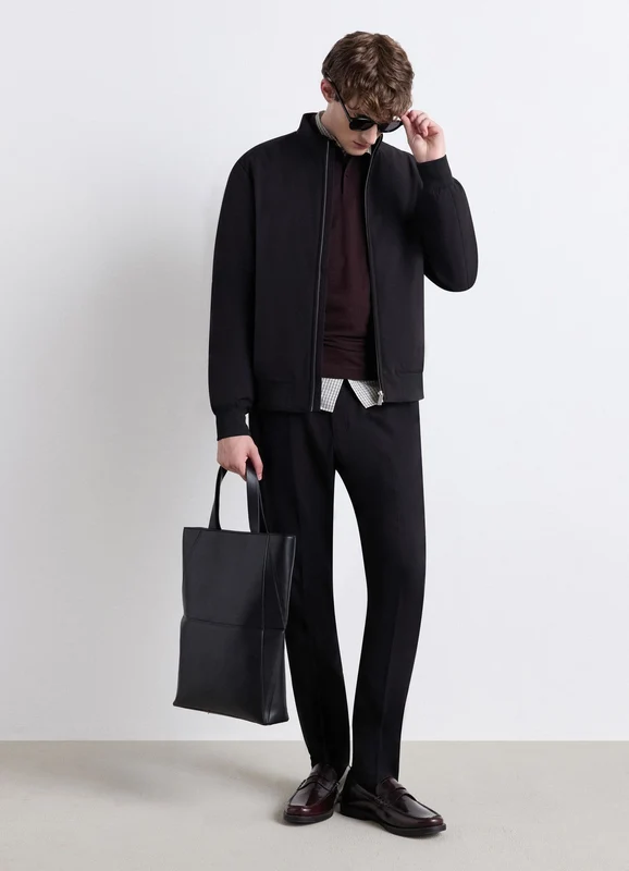 Bomber con zip e collo alto 4XL