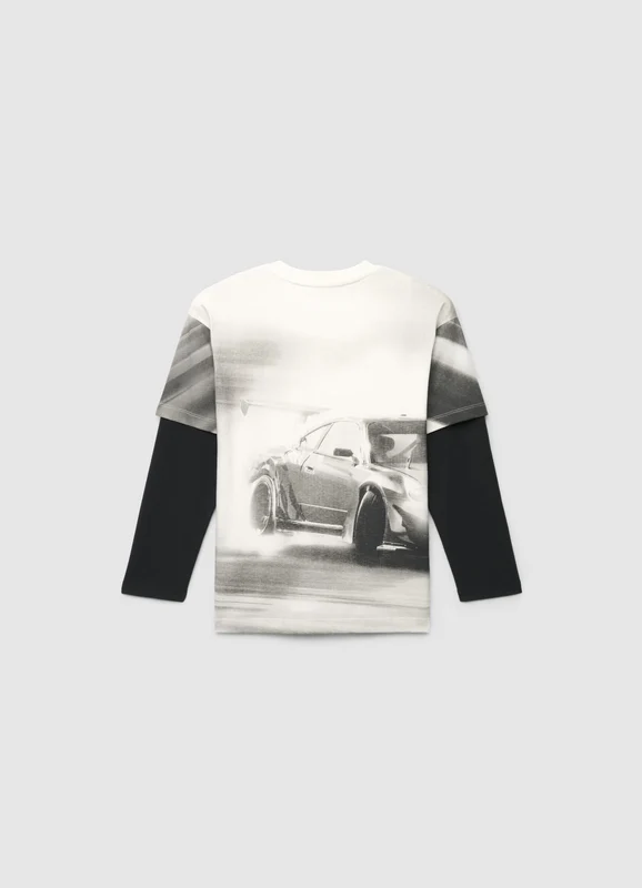 T-shirt over con stampa auto 14+