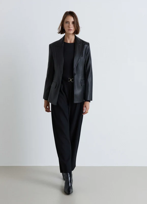 Pantaloni palazzo con cintura S