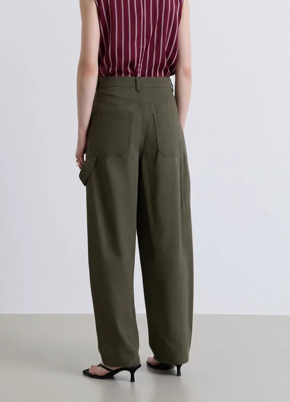 Pantaloni balloon worker a tinta unita S