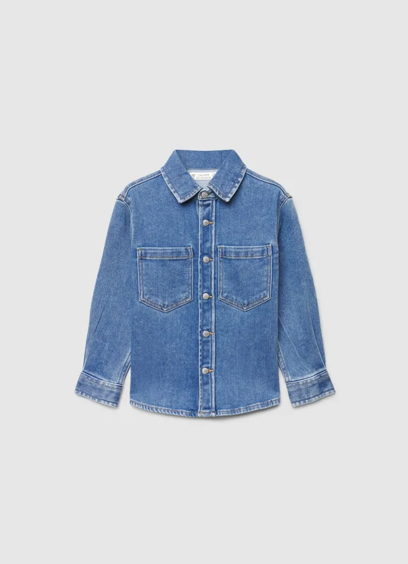 Camicia in denim con tasche sul petto 5-6