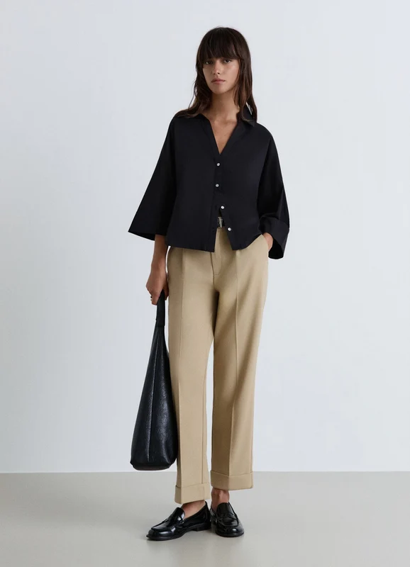 Camicia oversize con scollo a V XXL