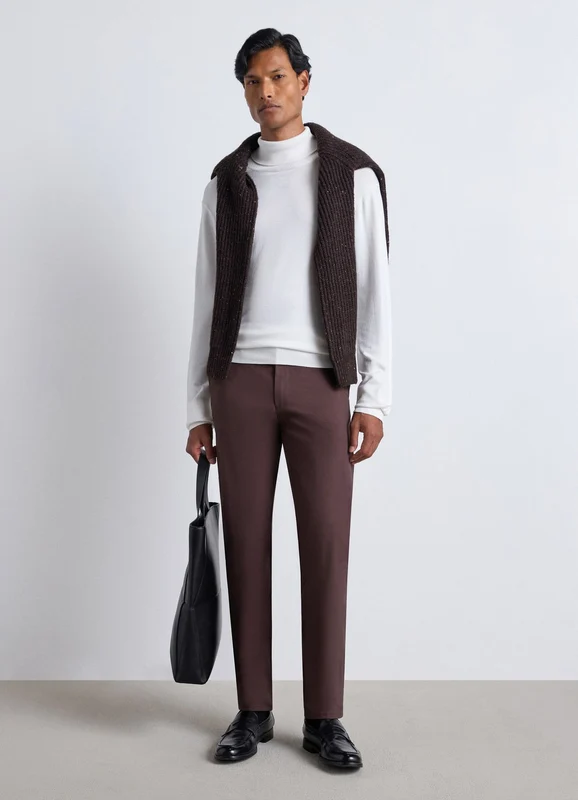 Pantaloni chino slim a tinta unita 58