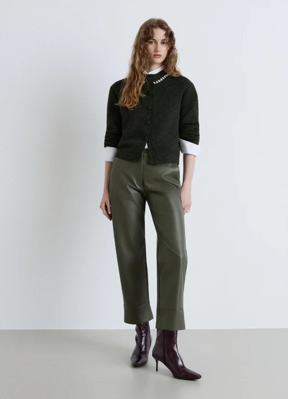 Cardigan con colletto gioiello e bottoni XS