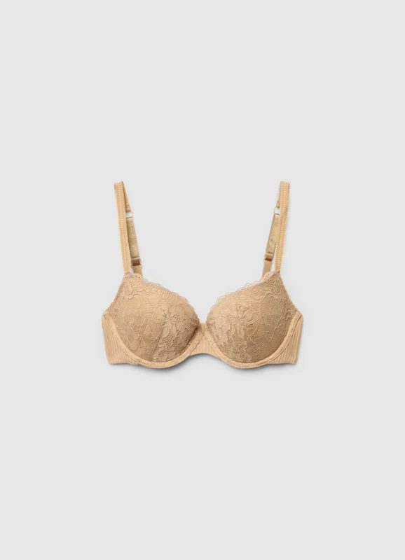 Reggiseno push up con pizzo floreale 4C