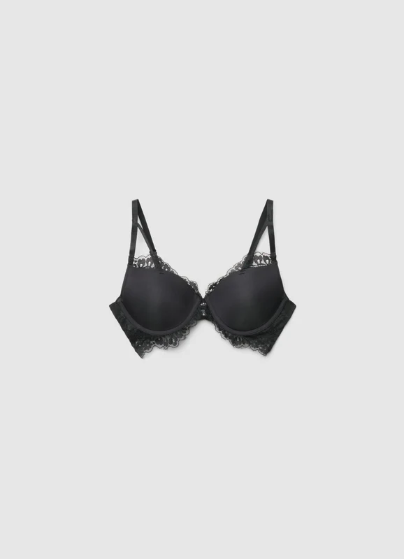 Reggiseno bralette con inserto in pizzo 4C