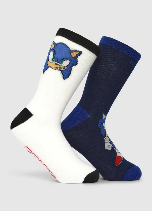 Pack 2 calze con stampa Sonic 3-4