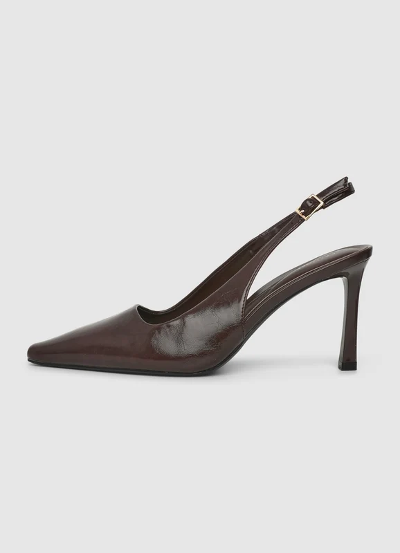Slingback con tacco alto e punta affusolata 36