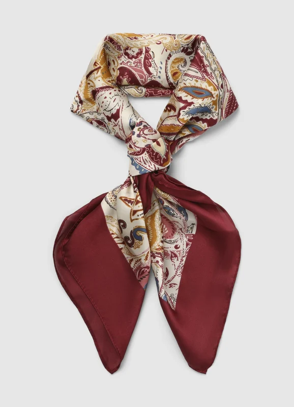 Foulard grande con stampa paisley TU