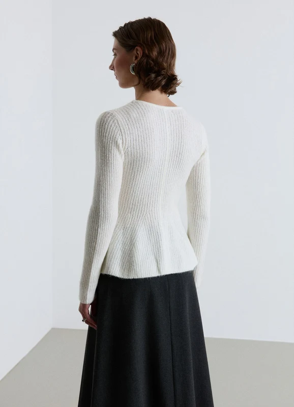 Cardigan peplo con bottoni XL