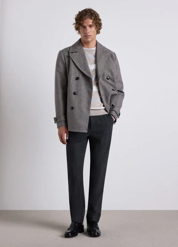Pantaloni straight a microfantasia 48