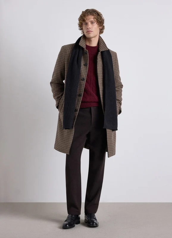 Pantaloni dritti microfantasia 56