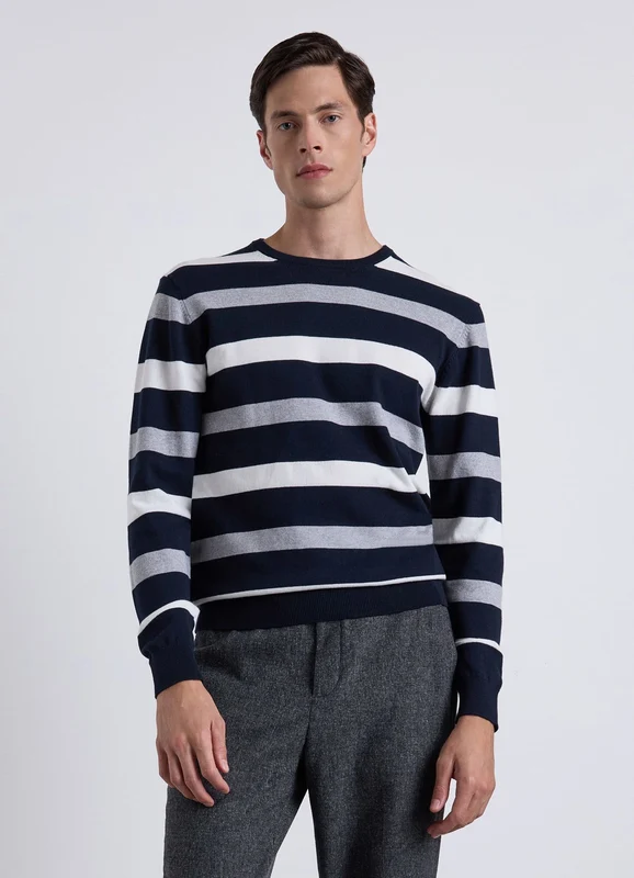 Maglia a righe girocollo XL