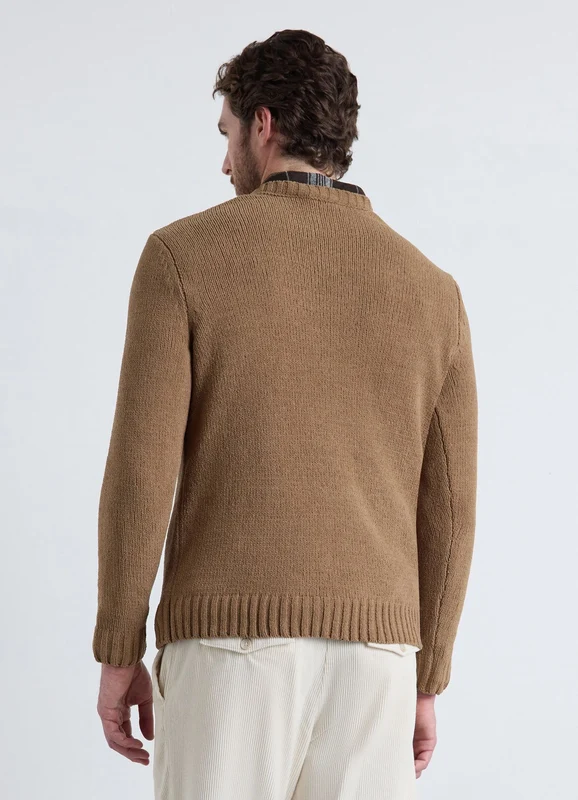 Maglione girocollo effetto ciniglia L