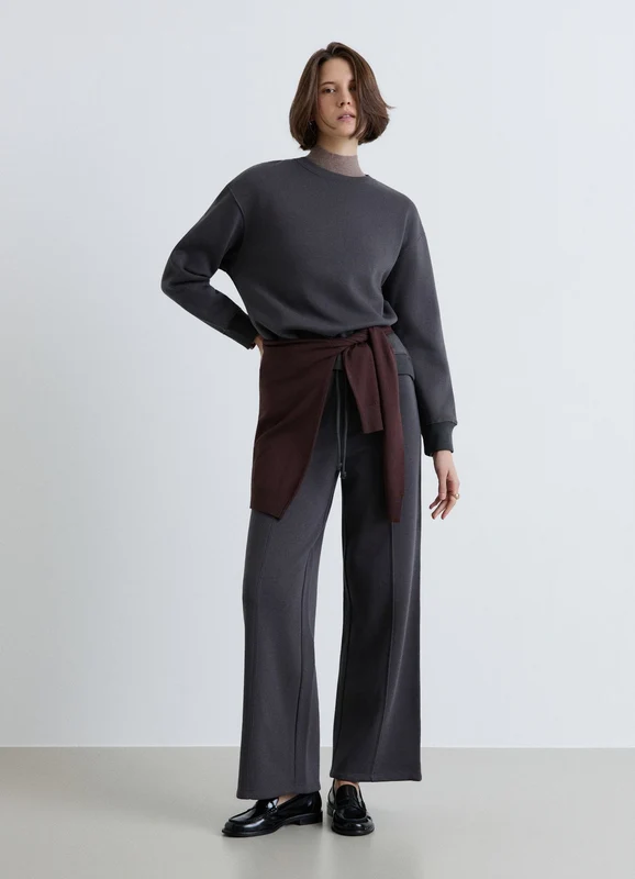 Pantaloni palazzo ginnici con coulisse XXL