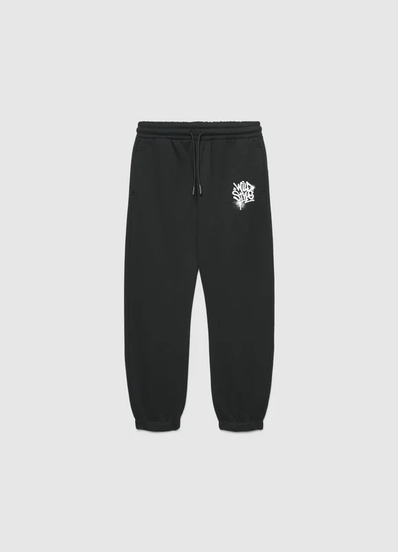 Pantaloni jogger over con stampa 4-5