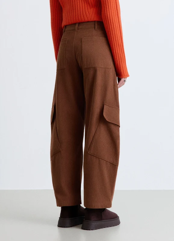 Pantaloni cargo in velluto a coste XS