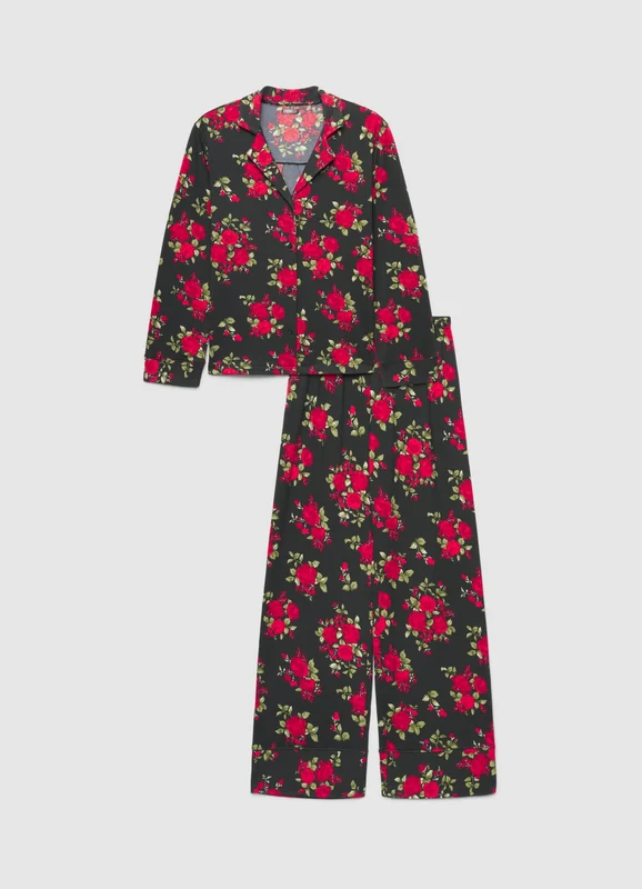 Set pigiama con stampa fiori XL
