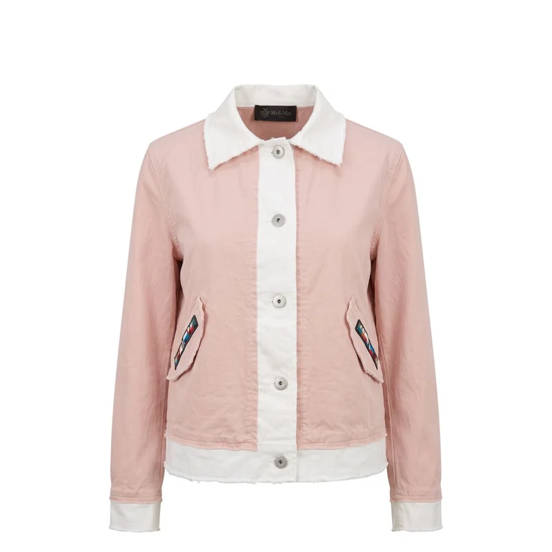 Mr&Mrs Italy Pink Cotton Women's Jacket XS