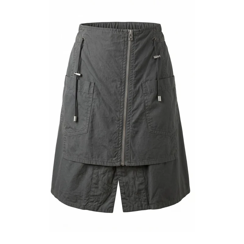 Mr&Mrs Italy Grey Cotton Women Skirt XS