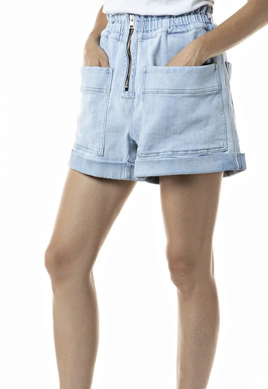 מכנס קצר עם כיסים נשים BLUE / 28
