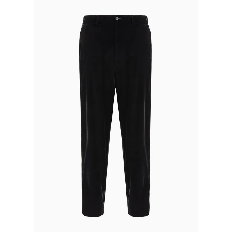 Calça em Cupro com Efeito Aveludado Preto - 50 IT - 44 BR