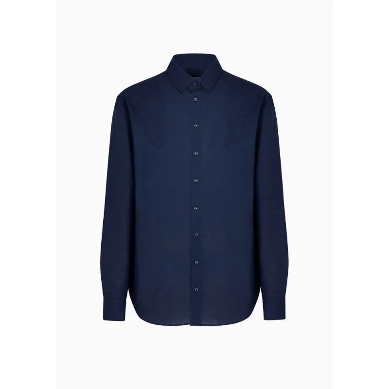 Camisa Regular Fit de Algodão Preto/Dourado - 41 IT - 51 BR