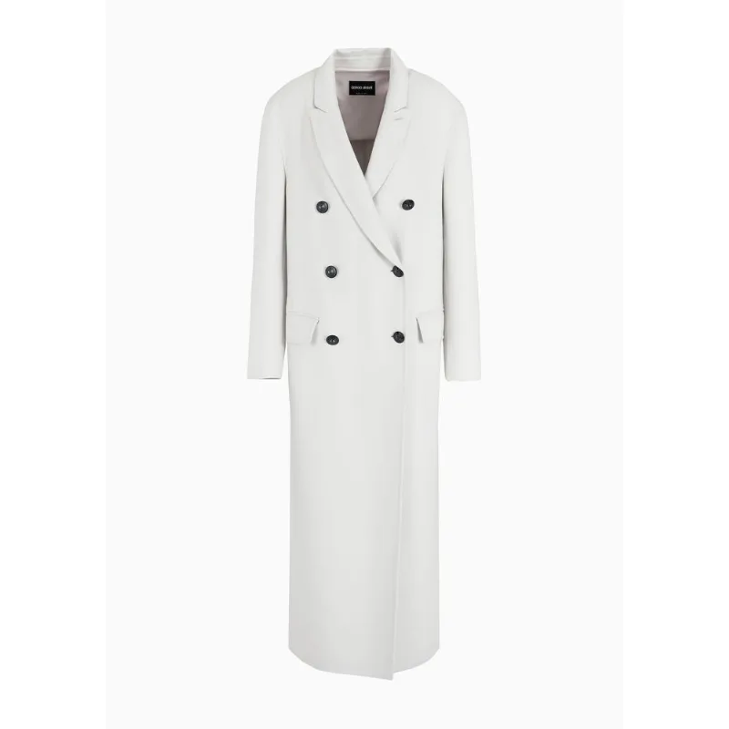 Casaco Longo em Cashmere Duplo Branco - 40 IT - 38 BR
