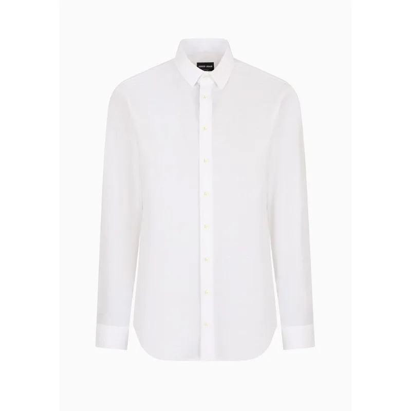 Camisa Regular Fit de Algodão Branco - 39 IT - 49 BR