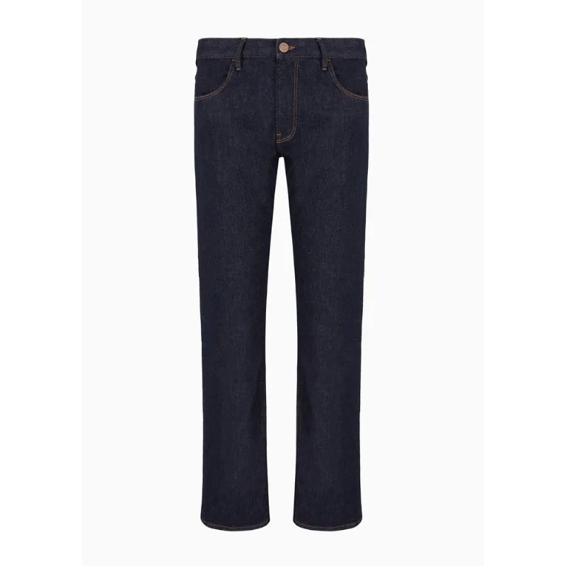 Calça Jeans com Logo em Metal Azul Escuro - 40 IT - 50 BR