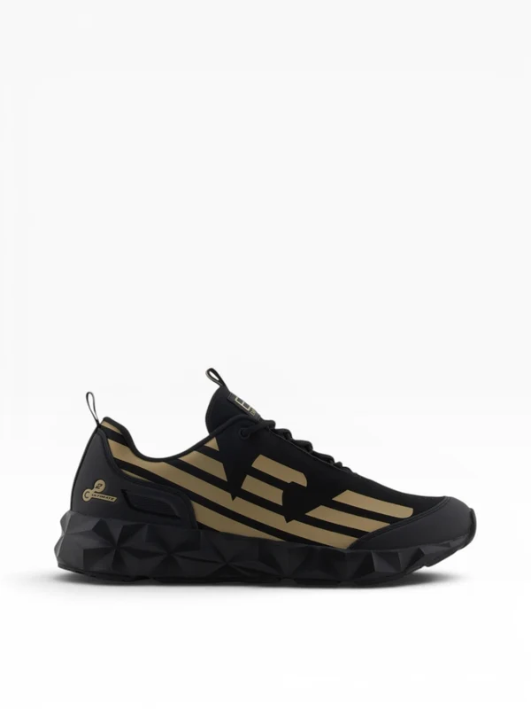 EA7 Sneaker Bassa Uomo - X8X217XK433 Triple Black/Gold 45 1/3