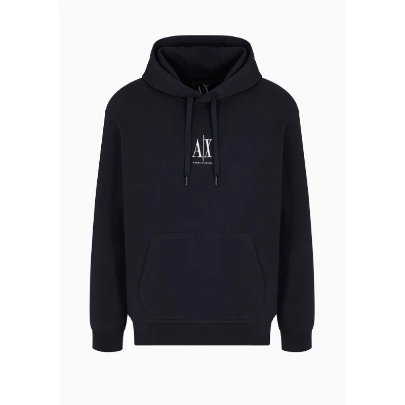 Moletom Fleece com Capuz e Logo Icon Azul - L