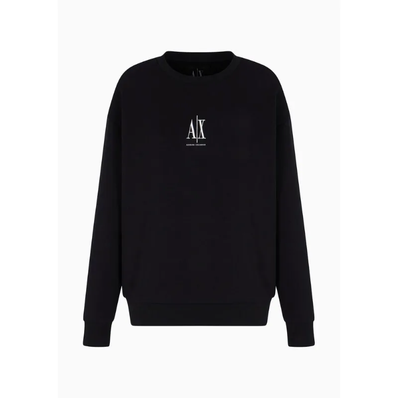 Moletom Gola Redonda com Logo Icon Preto - L