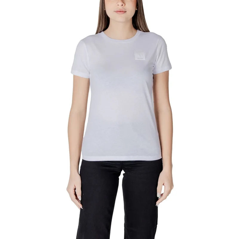 Armani Exchange White Cotton T-Shirt XL