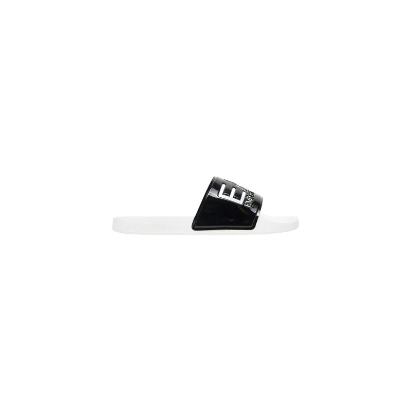EA7 Emporio Armani Black And White Pvc Slippers EU45/US12