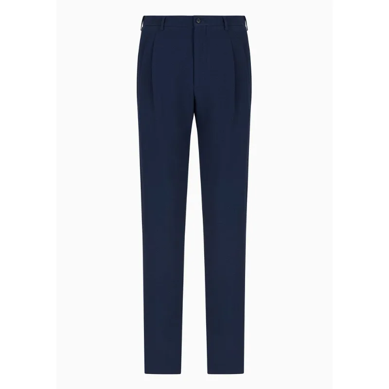 Calça em Lã Virgem Azul Marinho - 48 IT - 42 BR