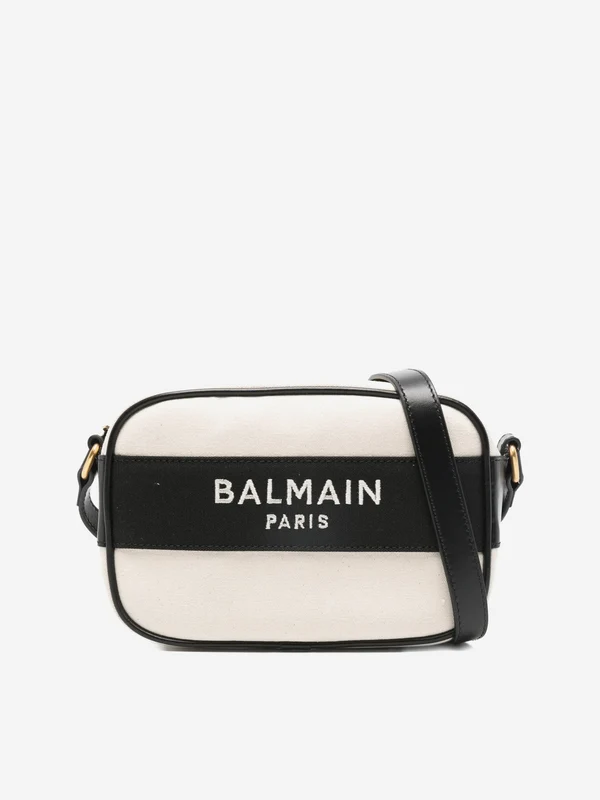Balmain Girls Logo Shoulder Bag in Ivory (20cm) Ivory / One size