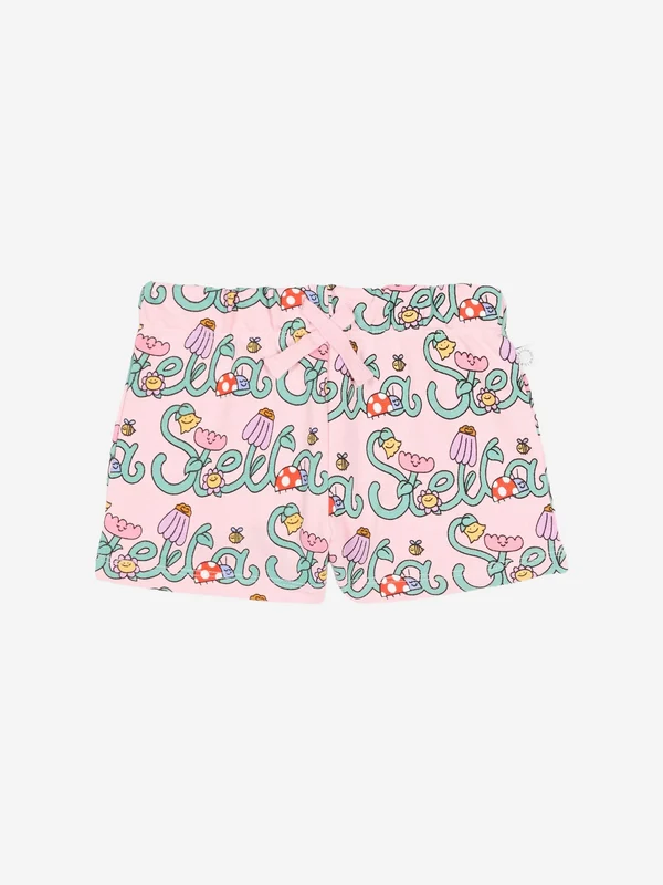 Stella McCartney Baby Girls Flower Logo Shorts in Pink Pink / 12 Mths